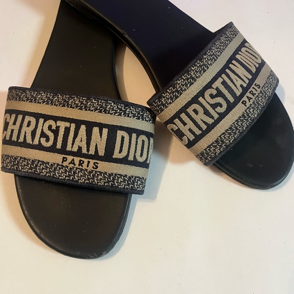 Dior DWAY SLIDE Sandals Size 39 Designer Slides - Picture 6 of 12